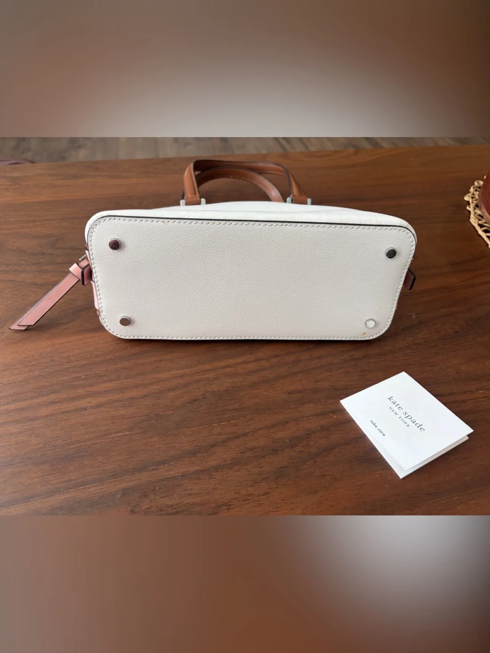 kate spade Pink, Cream & Brown Mini Satchel
